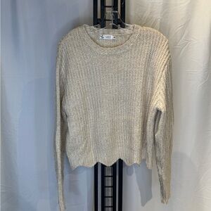 Carve Designs Cream Knit‎ Crew Neck Sweater